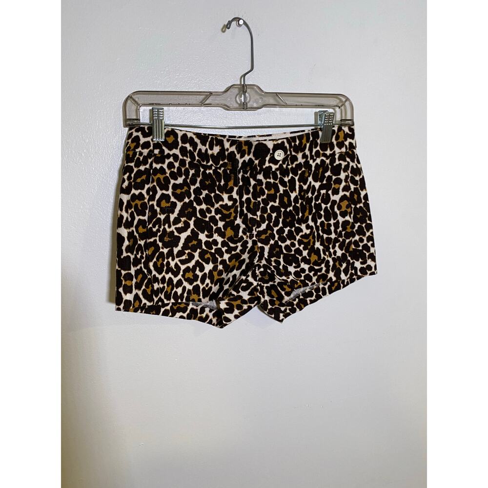 J Crew Leopard womens shorts size 0
